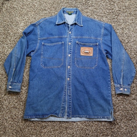 Paco Gil Other - Paco Denim Jacket Mens Size M Long Sleeve Button Front Pocket Blue Cotton